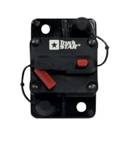 Truck Star 100 Amp Circuit Breaker, Push-to-Trip Manual Reset